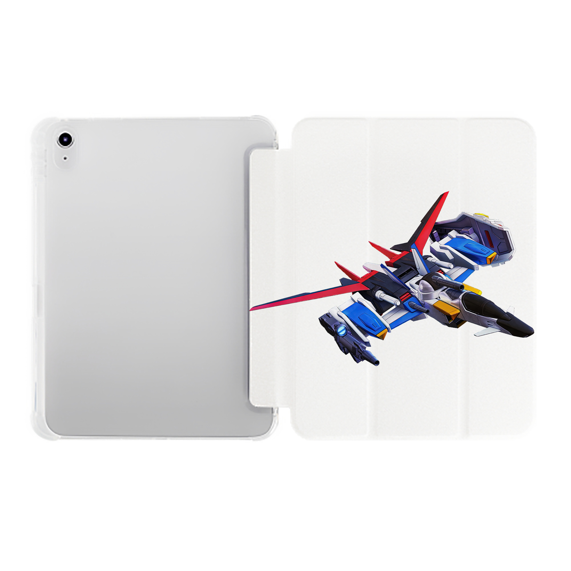 （画像用） 機動戦士ガンダム Mobile Suit Gundam IPad ケース ペン収納付き 三つ折りスタンド PUレザー×シリコン 対応機種9.5/10.5/10.9インチ